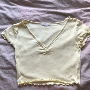 flattering cropped ribbed top